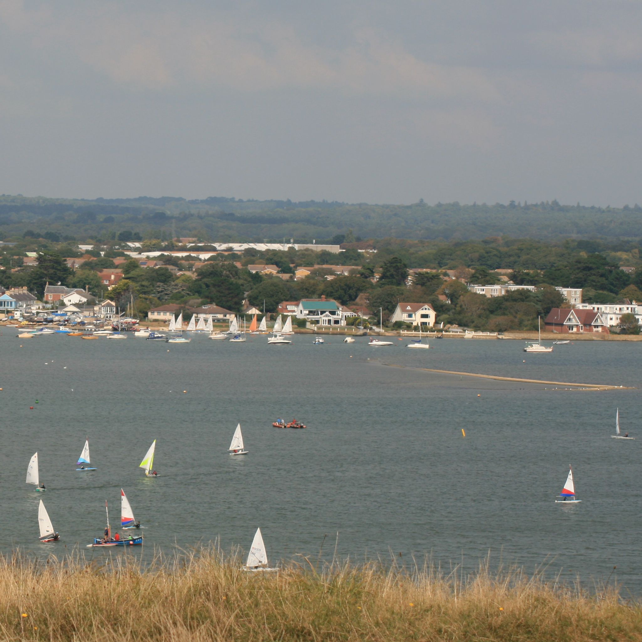 Scenic view of Christchurch Harbour